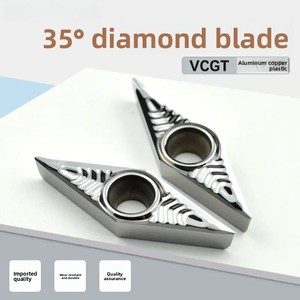 Plaquettes en carbure VBGT VBGT1604/VBGT1103, forme losange, pour tournage extérieur et intérieur, 35 degrés, pour aluminium - Product Image 2