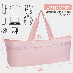 Échantillon gratuit, logo personnalisé, sac de sport élégant en nylon mini, sac de sport pour femme, noir, léger, imperméable, sac de voyage, sac de yoga - Product Image 3