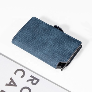 RFID Blocking Bifold Credit Card Holder Front Pocket <b>Wallets</b> <b>Ladies</b> Shield <b>Wallet</b> Slim Pop up Leather <b>Wallet</b> - Product Image 2