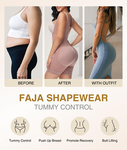 Shapewear colombien post-chirurgie, contrôle du ventre, grande taille, body shaper pour femmes - Product Image 5