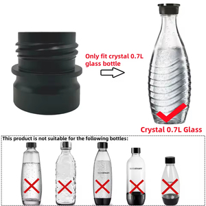 Adaptateur pour bouteille en verre Crystal de 0,7 L, remplacement pour bouteille en plastique, compatible Sodastream FIZZI G100 DUO TERRA ART GAIA Soda, 1 pièce - Product Image 3