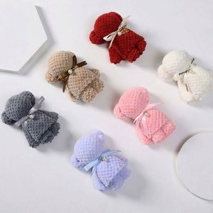 Wholesale Gift Colorful Washing Sublimation <b>Roll</b> Embroidery Soft Absorbent Lovely Bear Hand Towels - Product Image 2