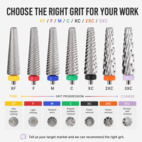 Fourniture d'ongles américains fou sur le foret à ongles super long meilleure vente de mèches à ongles électriques 5 en 1 en carbure de tungstène