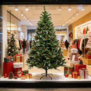 Vente en gros d'usine, <span class=keywords><strong>sapin</strong></span> de Noël en épicéa de qualité supérieure de 90 cm, 120 cm, 180 cm, 210 cm, 240 cm avec base en métal épaisse - Product Image 6