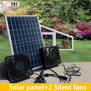 Kit de ventilateur solaire Lan Aoyue 10W, ventilateur d'extraction portable étanche pour animaux de compagnie, serre, ventilation extérieure - Product Image 3
