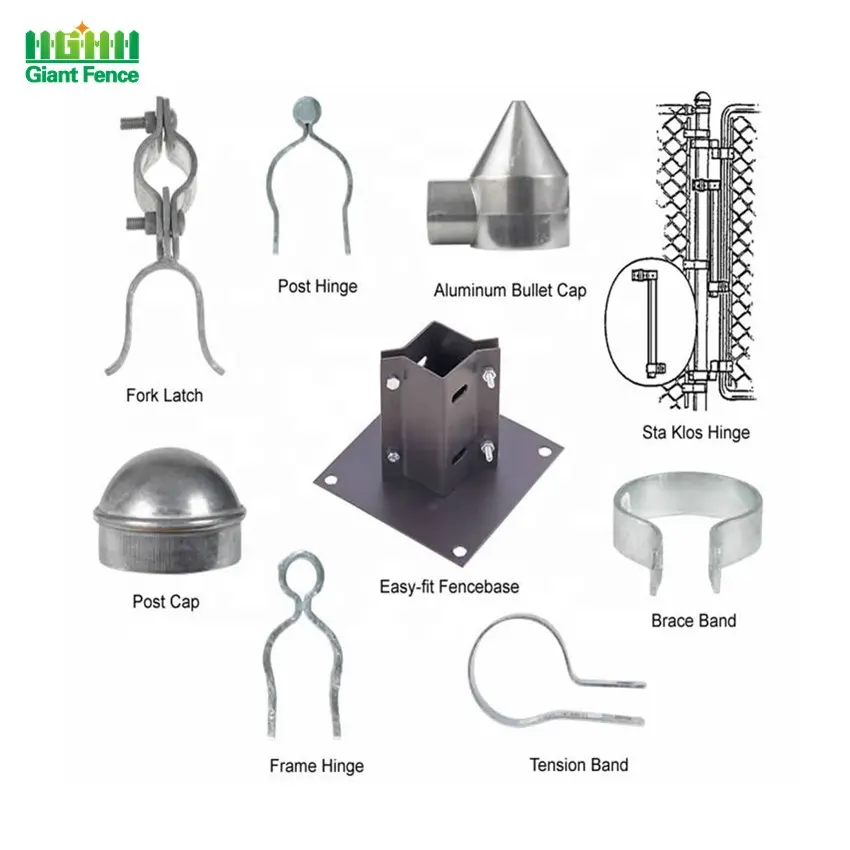 Thermisch Gegalvaniseerde Pvc Gecoate Hardware Chainlink Hek Fitting Onderdelen Draad Accessoires Ketting Link Clips Voor Kettingschakels Hekwerk