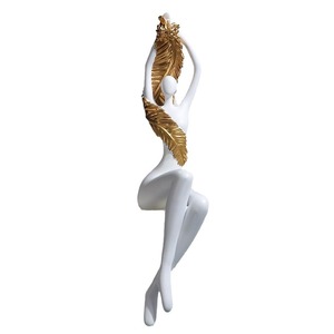 Figura Decorativa de Resina Minimalista Moderna, Personaje en Pose de Piernas Cruzadas, Separador de Ambientes, Mueble para Sala de Estar o TV - Product Image 2