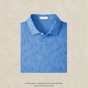 Camisas de Hombre Personalizadas ODM, 100% Algodón, Transpirables, Tejidas, Estilo Deportivo, Manga Corta, Cierre de Botones, 140g TY - Product Image 3