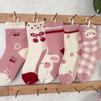 Jingwen vente en gros de chaussettes de bébé mignonnes en coton de haute qualité classe A avec bouche ample et dessin animé