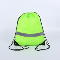 YIFAN Spot 210D bande réfléchissante Polyester cordon sac à dos chaussure Portable pliant sport salle de sport voyage sac de rangement personnalisé
