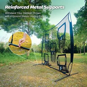 Filet <span class=keywords><strong>de</strong></span> lancer <span class=keywords><strong>pour</strong></span> entraîneur <span class=keywords><strong>de</strong></span> football TY-1006B Filet <span class=keywords><strong>de</strong></span> golf volant Filet <span class=keywords><strong>de</strong></span> football <span class=keywords><strong>de</strong></span> baseball avec 5 poches cibles - Product Image 2