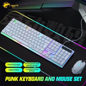 Juego de teclado y mouse para juegos con cable luminoso RGB Accesorios para computadora de escritorio y computadora portátil en stock - Product Image 6