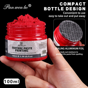 Pâte texturée Panwenbo 6 couleurs 100 ml, pigment de peinture, texture sable de quartz, peinture acrylique pour travaux manuels DIY décoratifs, poupées en plâtre - Product Image 4