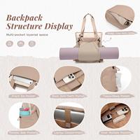 Sac à dos pour ordinateur portable 3-en-1 pour femmes, 15,6 pouces, matelassé avec fermeture éclair, résistant à l'eau, pour les voyages et les loisirs