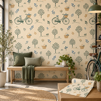 Papier peint autocollant à motif de vélo pour les murs des magasins de cyclisme et la décoration intérieure