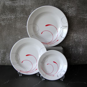 SEBEST מפעל מותאם אישית גודל וצבע Unbreakable נורדי סגנון עמוק צלחת, צלחת, מגש, קערת מלמין כלי שולחן סט - Product Image 3