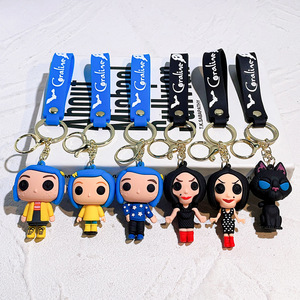Llavero Creativo <span class=keywords><strong>de</strong></span> Halloween con 6 Muñecos <span class=keywords><strong>de</strong></span> Dibujos Animados <span class=keywords><strong>de</strong></span> <span class=keywords><strong>Coraline</strong></span> <span class=keywords><strong>y</strong></span> <span class=keywords><strong>la</strong></span> <span class=keywords><strong>Puerta</strong></span> <span class=keywords><strong>Secreta</strong></span>, Llavero <span class=keywords><strong>de</strong></span> Goma para Coche <span class=keywords><strong>y</strong></span> Bolso para Hombres <span class=keywords><strong>y</strong></span> Mujeres - Product Image 3