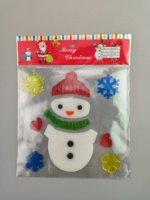 Gift&Fun Umweltfreundliche Weihnachts-Gel-Fenstersticker 6-teiliges Set Festliche Dekorative Aufkleber Weihnachtsmann Schneemann Baum Designs Fabrik