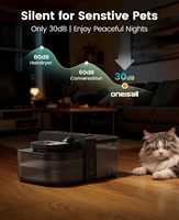 Fontaine à eau sans filtre pour chat Oneisall, distributeur d'eau automatique intelligent pour chat, fontaine pour animaux de compagnie avec eau propre et eau sale séparées
