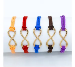 8 Infinity Bracelet For Women Girl Handmade Adjustable Hemp Rope Bracelet Black Mother's Day Jewelry Gift