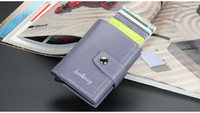 Dompet pria 2024 pemblokir RFID kotak Aluminium pelindung dompet kulit PU dengan klip uang desainer tempat kartu pemegang kartu kredit