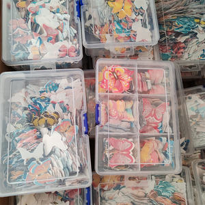 Papillons, fleurs et flocons de neige en papier <span class=keywords><strong>comestible</strong></span> pour décorations de gâteaux pour les fêtes de Thanksgiving et de Noël - Multicolores - Product Image 1