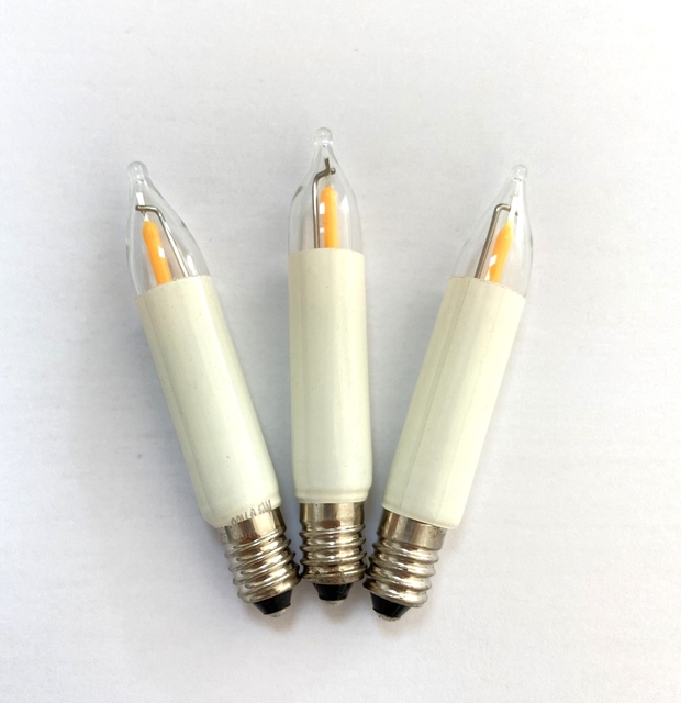 T11 E10 Base LED Filament Vertical Candle Bulb 8V0.5W Warm White Christmas String Bulb