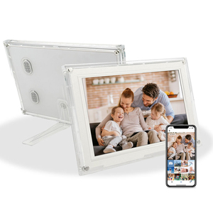 Cadre photo numérique en acrylique de 7 pouces, écran tactile HD, Wi-Fi, affichage tactile, 4 Go, 16 Go, 32 Go, lecture vidéo, cadeau familial - Product Image 1