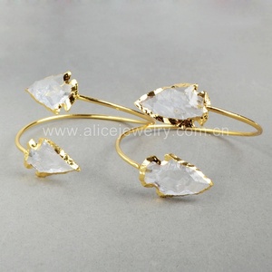 G0528 Fashion Arrowhead <strong>clear</strong> Aura <strong>Quartz</strong> Stone <strong>Bracelet</strong> - Product Image 3