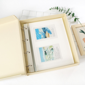 Tùy chỉnh Album ảnh sổ lưu niệm A5 lá lỏng lẻo Linen bìa với PVC/PP cho bé cưới gia đình Pet kỷ niệm cá nhân Bộ nhớ cuốn sách - Product Image 5
