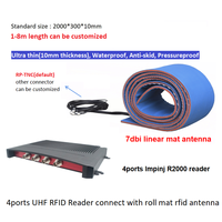 Sistema de carrera deportiva UHF RFlD lector fijo Software de sincronización numerado Etiqueta de espuma Antena de alfombrilla para sistema de sincronización de transpondedor