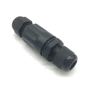 Conector de 2 núcleos a prueba de agua IP68, Conector de aviación a tope macho y hembra, cable de lámpara LED para exteriores, conector impermeable