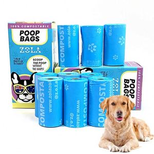 Custom Eco-friendly Cornstarch <b>Compostable</b> Dog Poop <b>Bags</b> with Odor Control for Pet Waste - Product Image 5