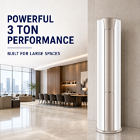 Climatiseur sur pied haut de gamme 3 tonnes Inverter Split AC pour espaces avec flux d'air directionnel, télécommande, compatible OEM