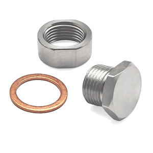M18X1.5 Threaded Exhaust Pipe Welding Nut <b>Plug</b> With Washer Iron Automotive Fastener For <b>Replace</b> Repair CNC Hardware Part - Product Image 3