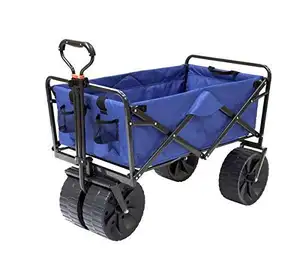 Camping Folding All Terrain Utility Beach Wagon Cart Outdoor campers four-wheeled Garden Park Utility collapsible storage carts