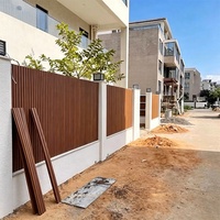 Panneau mural rainuré en WPC imperméable pour terrasse extérieure