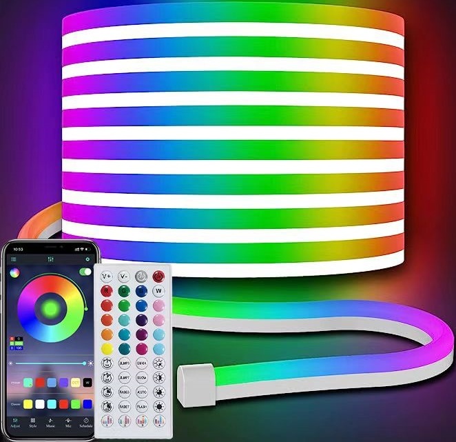 15M RGB 5050 SMD Cuttable Smart Flexible Copper LED Strip Lights with IP67 Waterproof Rating USB Connectivity Remote App Control