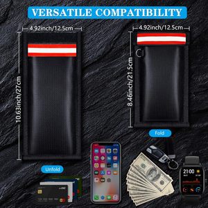 Usine personnalisée 20*10cm ignifuge <span class=keywords><strong>de</strong></span> haute qualité RFID porte-clés <span class=keywords><strong>Cage</strong></span> RF pochette <span class=keywords><strong>de</strong></span> blindage <span class=keywords><strong>téléphone</strong></span> <span class=keywords><strong>portable</strong></span> Signal bloquant le sac <span class=keywords><strong>Faraday</strong></span> - Product Image 4