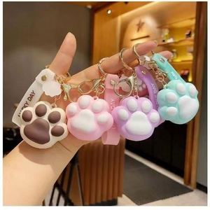 Lilangda Female Creative Couple Keychain Cute Zero Wallet Pearl Neck Bracelet Beaded Pendant Acrylic Balloon Dog Car <b>Bag</b> Glass - Product Image 5