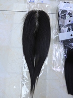 Peluca de Cabello Remy Vietnamita Natural, Larga y Lisa, sin Pegamento, con Encaje Transparente, Color Negro Natural, 300% de Densidad