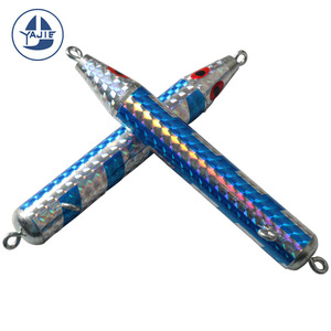 Señuelo de Pesca Metálico Yajie, Tipo Torpedo, Acabado Láser Azul, para Pesca en Alta Mar de Lubina, Caballa y Bacalao, 10g - Product Image 1