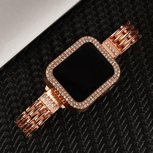 2-1 ensembles Cas + sangle pour <span class=keywords><strong>Apple</strong></span> montre bande 41mm 38mm 44mm <span class=keywords><strong>40</strong></span> <span class=keywords><strong>mm</strong></span> Métal <span class=keywords><strong>Bracelet</strong></span> Mince Diamant Lien <span class=keywords><strong>Bracelet</strong></span> iWatch série 3 <span class=keywords><strong>5</strong></span> 6 se 7 - Product Image 5