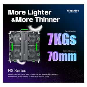 จอวิดีโอวอลล์ LED สำหรับภายนอกอาคาร HD P4.81 แบบบางพิเศษ ให้เช่า ใช้เป็นฉากหลังเวที รองรับ HDR10+ มาตรฐานกันน้ำ IP65 ความสว่าง 5500+ นิต รุ่น NS-09 Led Di - Product Image 4