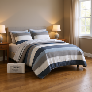 ชุดเครื่องนอนลายดอกไม้ 8 ชิ้น ขนาดคิงควีน ผ้าฝ้ายผสมโพลีเอสเตอร์ ทอแบบดั้งเดิม สไตล์คลาสสิกสำหรับบ้าน - Product Image 2