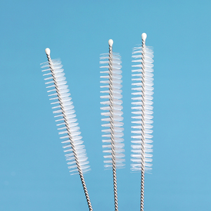 Sanga Reusable Eco-Friendly High Quality Stainless Steel & Nylon Scourer Long Drink Straw Cleaning <b>Brush</b> for Sippy Cups - Product Image 6