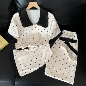 Primavera ed estate le donne dolci coreane possono essere indossate fuori dal nuovo pigiama d'amore <span class=keywords><strong>tre</strong></span> set di comodi Homewear - Product Image 6