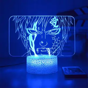 Lambası ahşap Led Usb akrilik 3d bir yangın sevimli tavşan çocuklar taban gece lambası