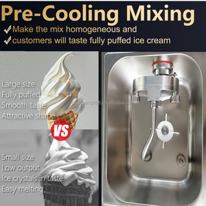 Máquina de helado suave de 1 sabor con pasteurización, máquina de helado suave de mostrador con preenfriamiento, yogur helado GSE - Product Image 4