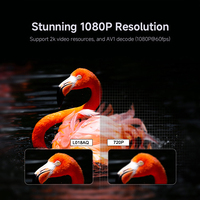 Proyector de Video Portátil con Gimbal LED, Elegante y Moderno, 1080P HD, Compatible con 4K, 300 ANSI Lúmenes, Mini Inteligente, Android 11.0, para Exteriores